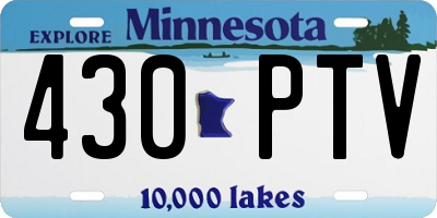 MN license plate 430PTV