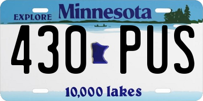 MN license plate 430PUS