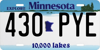 MN license plate 430PYE