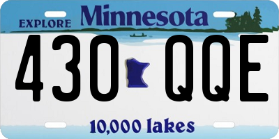 MN license plate 430QQE
