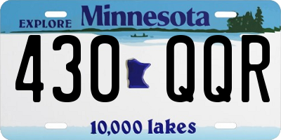 MN license plate 430QQR