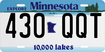 MN license plate 430QQT