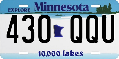 MN license plate 430QQU