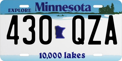 MN license plate 430QZA