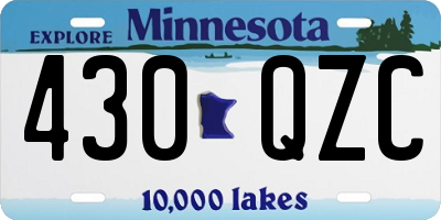 MN license plate 430QZC