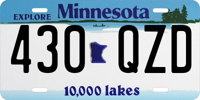 MN license plate 430QZD