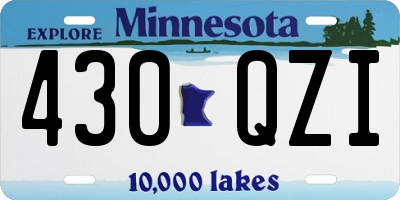 MN license plate 430QZI
