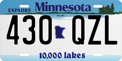 MN license plate 430QZL