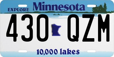 MN license plate 430QZM