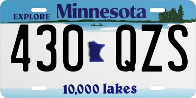 MN license plate 430QZS