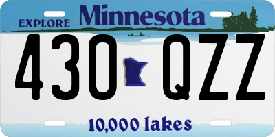MN license plate 430QZZ