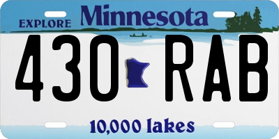 MN license plate 430RAB