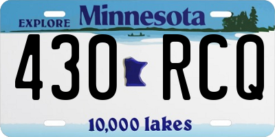 MN license plate 430RCQ