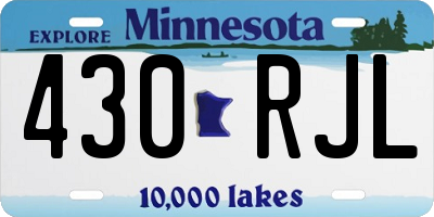 MN license plate 430RJL