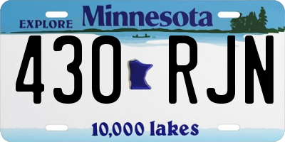 MN license plate 430RJN