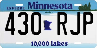 MN license plate 430RJP