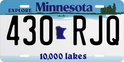 MN license plate 430RJQ