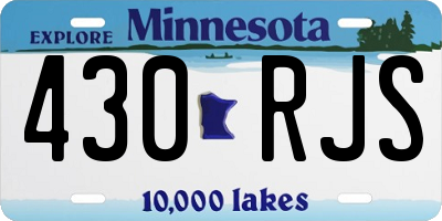 MN license plate 430RJS