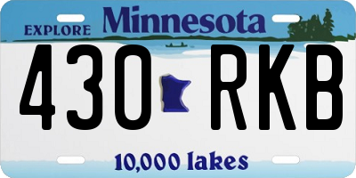 MN license plate 430RKB