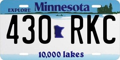 MN license plate 430RKC