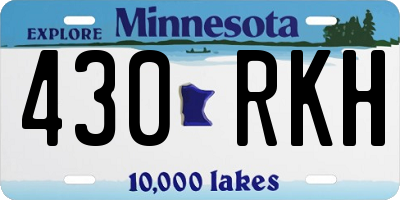 MN license plate 430RKH