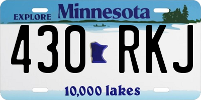 MN license plate 430RKJ