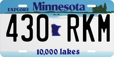 MN license plate 430RKM