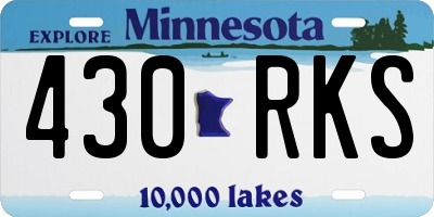 MN license plate 430RKS