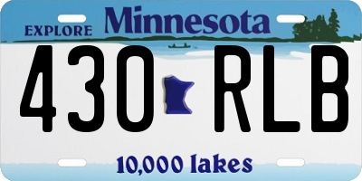 MN license plate 430RLB