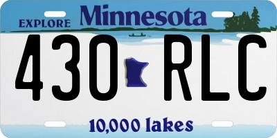 MN license plate 430RLC