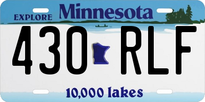 MN license plate 430RLF