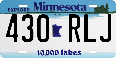 MN license plate 430RLJ