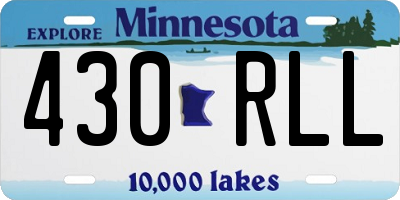 MN license plate 430RLL