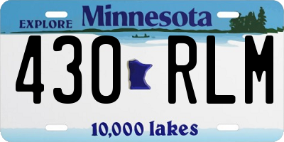 MN license plate 430RLM