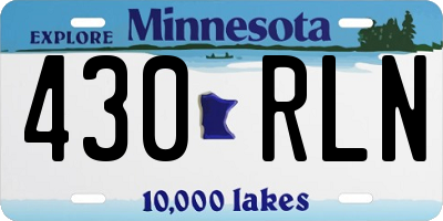 MN license plate 430RLN