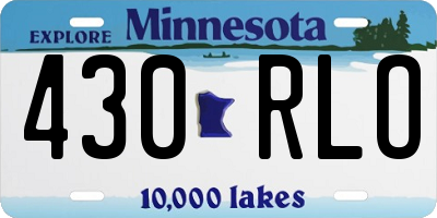 MN license plate 430RLO
