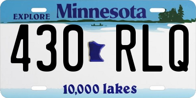 MN license plate 430RLQ