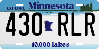 MN license plate 430RLR