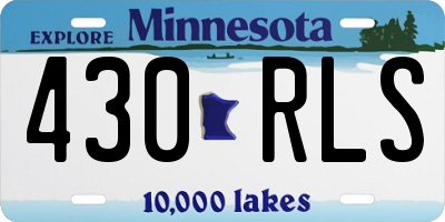 MN license plate 430RLS