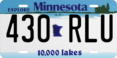 MN license plate 430RLU