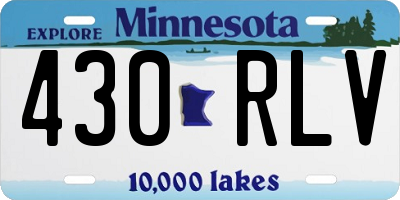 MN license plate 430RLV