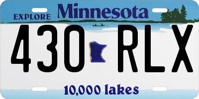 MN license plate 430RLX