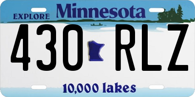MN license plate 430RLZ
