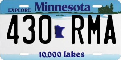 MN license plate 430RMA