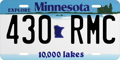 MN license plate 430RMC