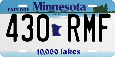 MN license plate 430RMF