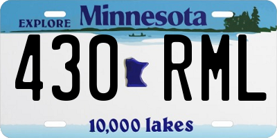 MN license plate 430RML