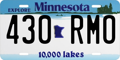 MN license plate 430RMO