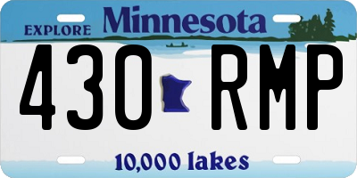MN license plate 430RMP