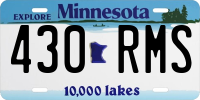 MN license plate 430RMS
